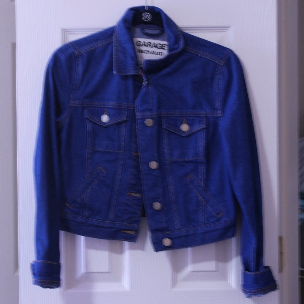 Semi cropped denim jean jacket
